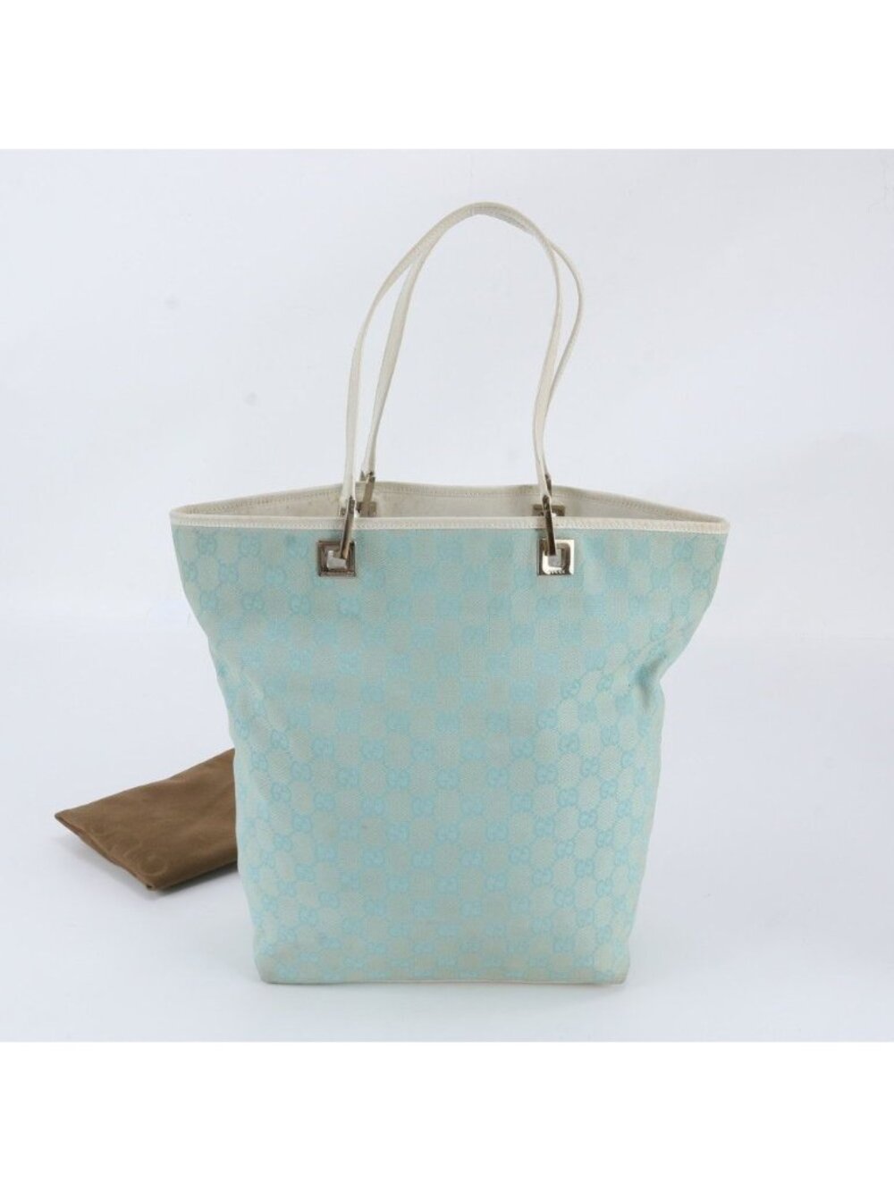 Gucci GG Canvas Leather Tote Bag Shoulder